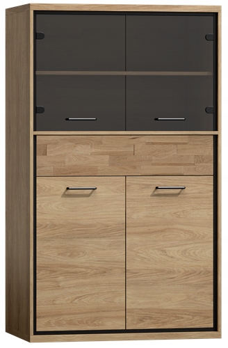 Witryna MEDIOLAN M5 WSTAWKA DĄB natural hikora