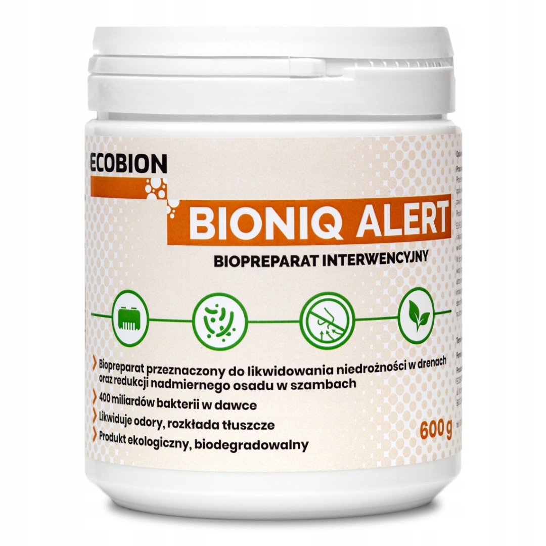Alert 600 g Biopřípravky pro čištění ucpávek a drenáží v čistírnách