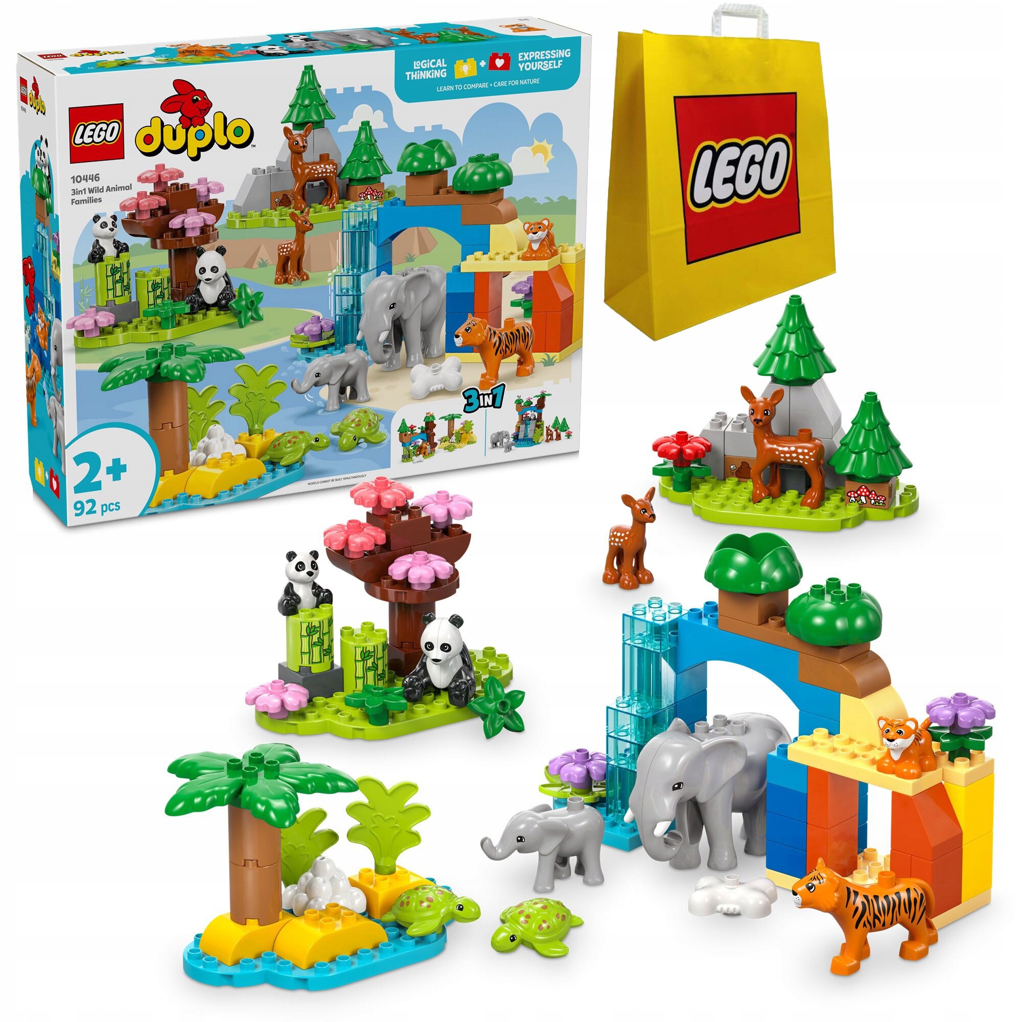 Lego Duplo 10446 Rodiny divokých zvířat 3v1 2+ Velký set