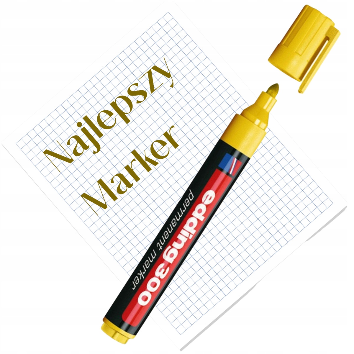 

Niezmywalny Marker Edding z Okrągłym Końcem Żółty
