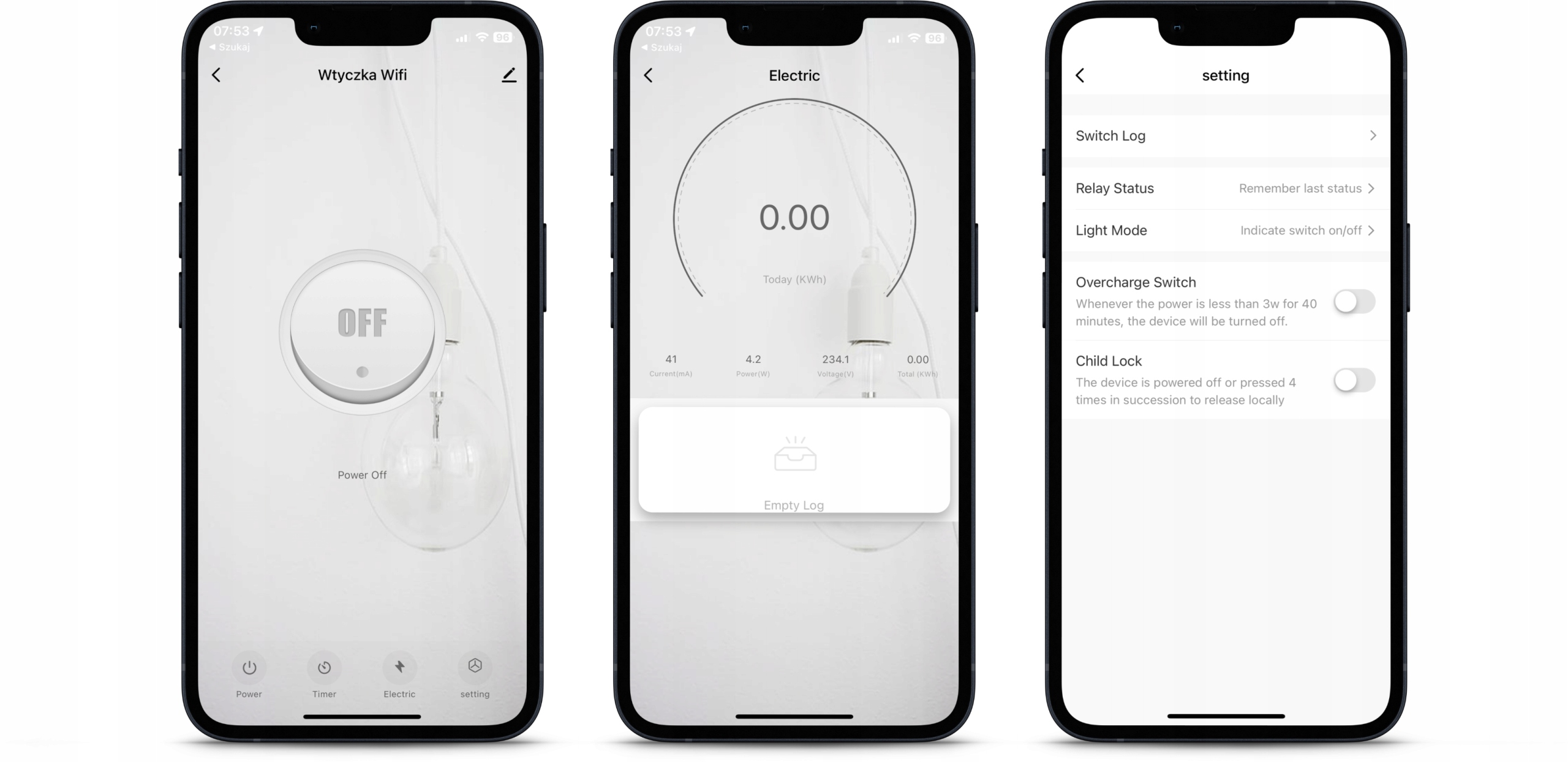 Inteligentne Gniazdo Wifi Smart Wtyczka Watomierz PV 260V 20A 4400W TUYA Seria Smart Home