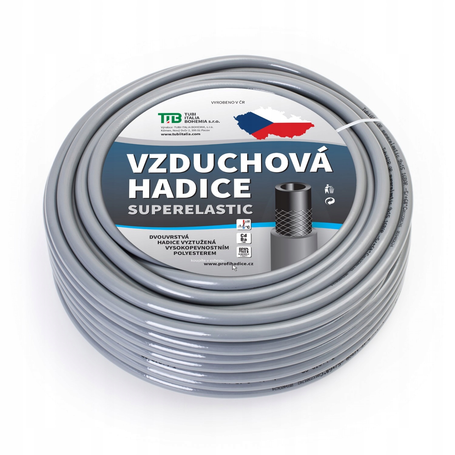 Hadice na vzduch superelastic 9x15 mm 50 m