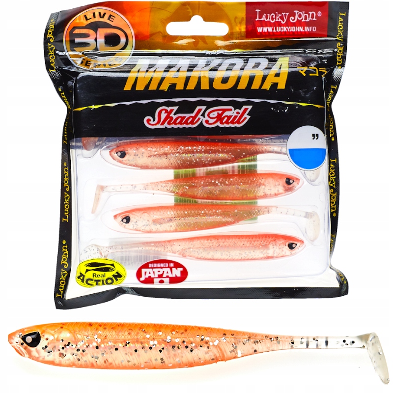 Guma Ripper Lucky John 3D Makora Shad Tail 3" 7.6cm 007 7szt. Sandacz