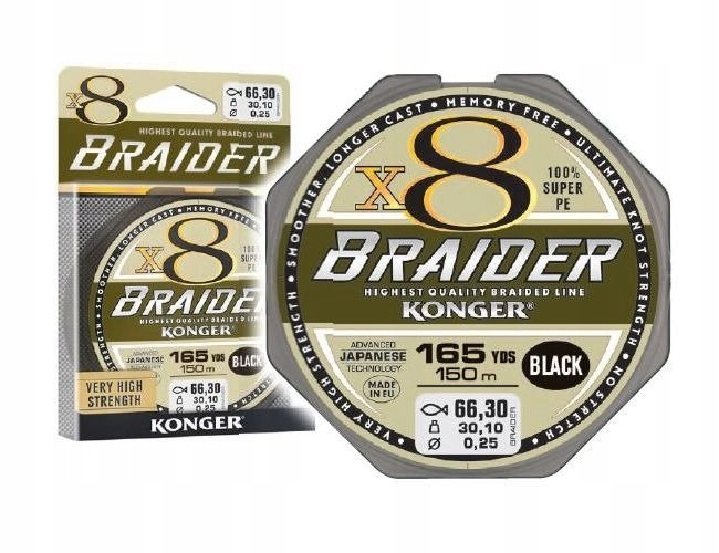 Plecionka Wędkarska Konger Braider X8 0,12 x 150 m