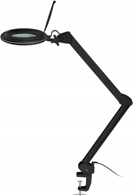 Lampa lupa kosmetyczna LED z zaciskiem szkło 10W czarny