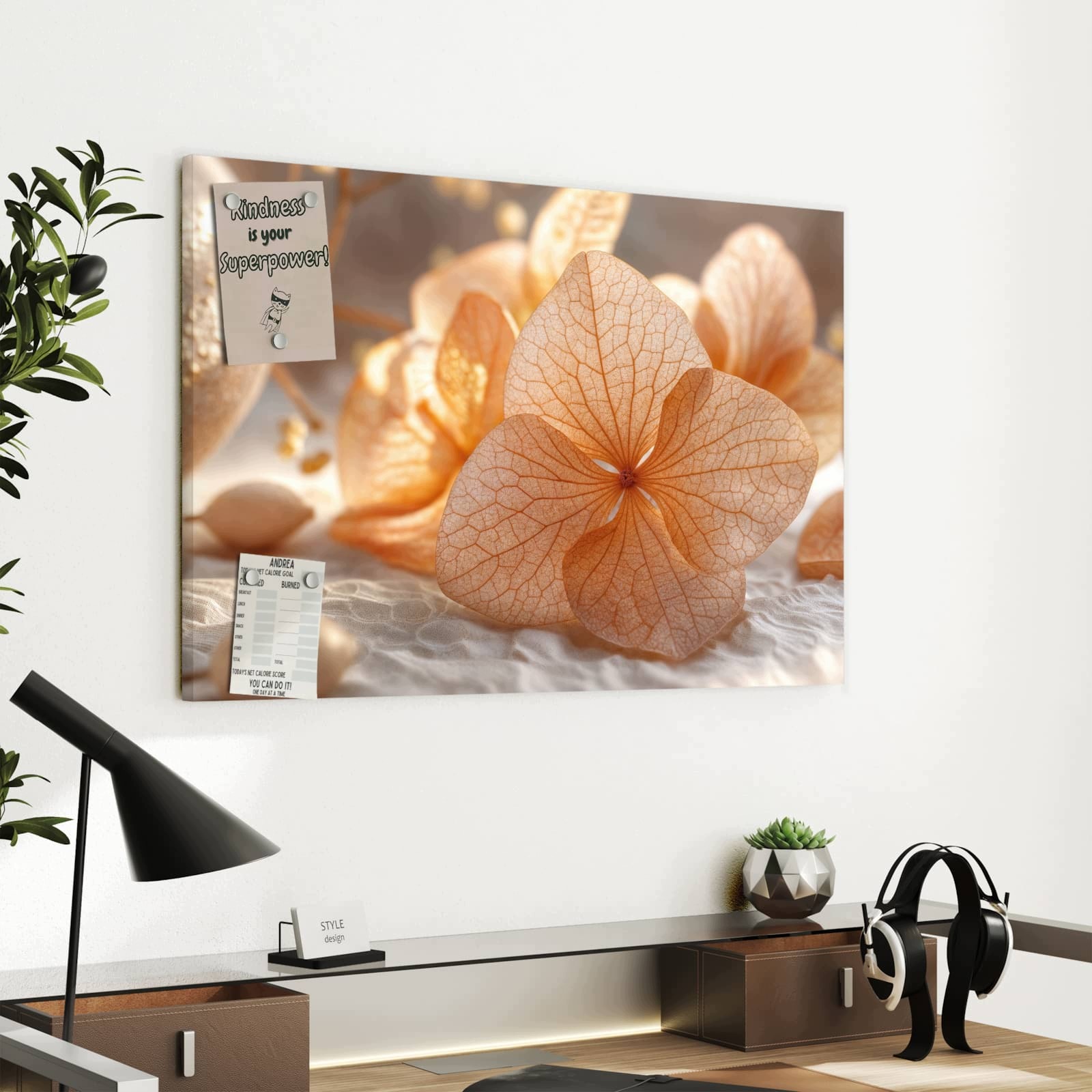 Magnetická tabule Kompozice květinová 60 × 40 cm
