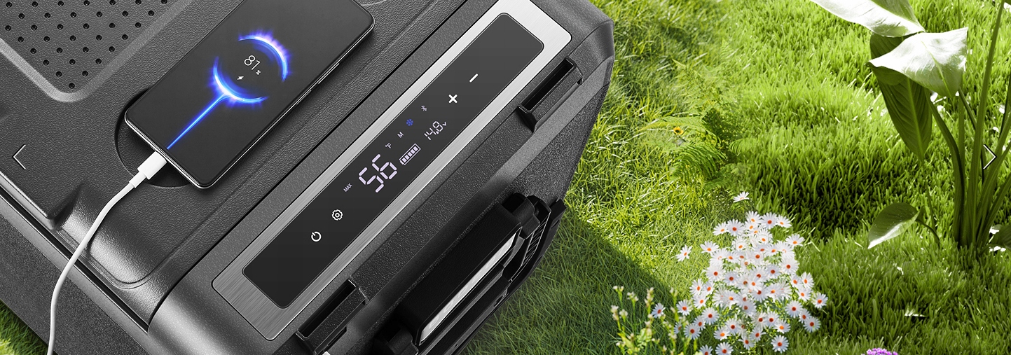 Lodówka TURYSTYCZNA z kompresorem, 48L 12/24 V -20°C do 20°C, USB Zasilanie gniazdo zapalniczki samochodowej sieciowe