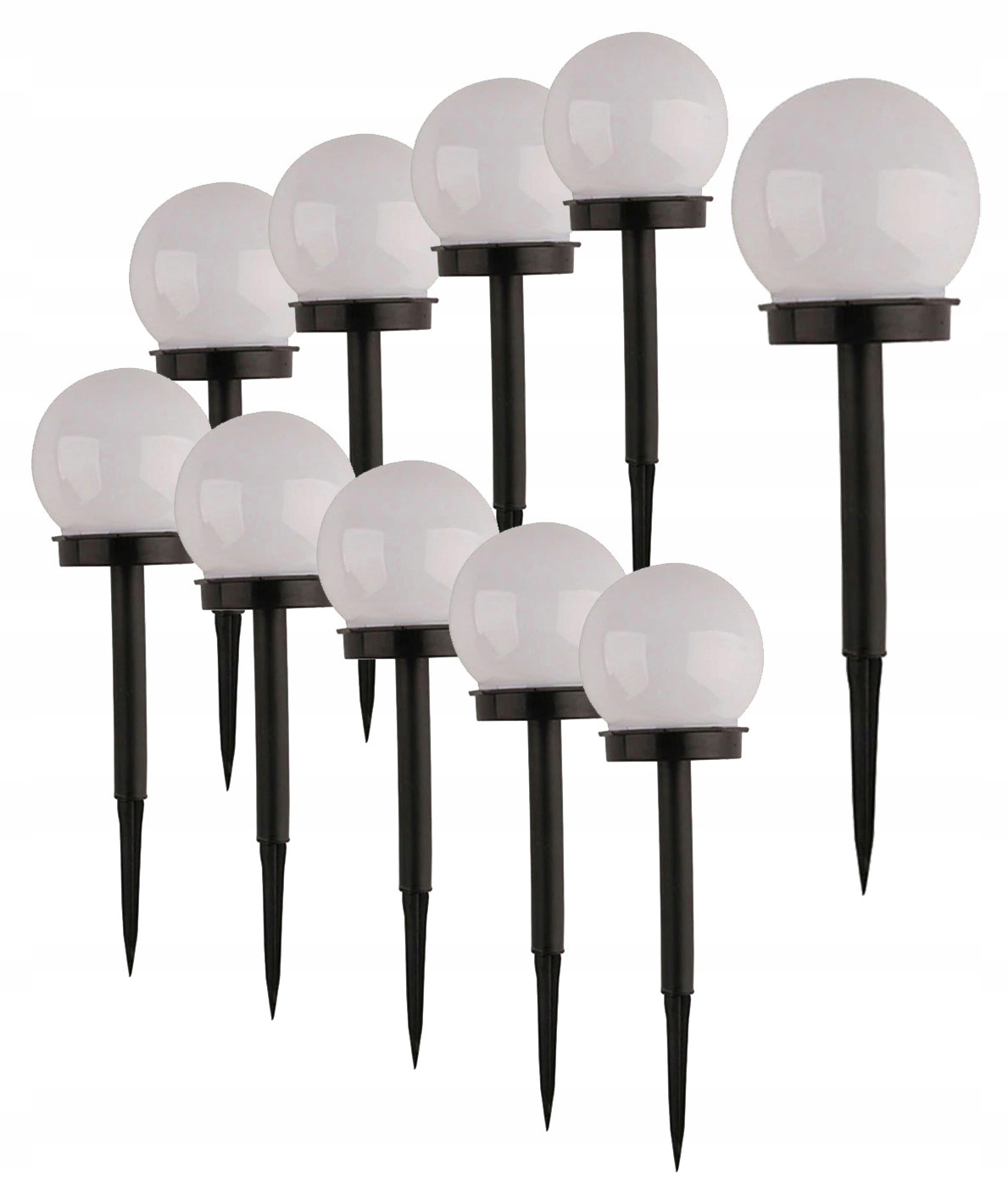 

Zestaw 10x Lampa ogrodowa Solarna Led Zimna Kula