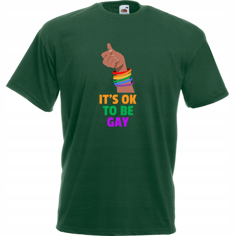

Koszulka its ok to be gay Lgbt XL butelkowa