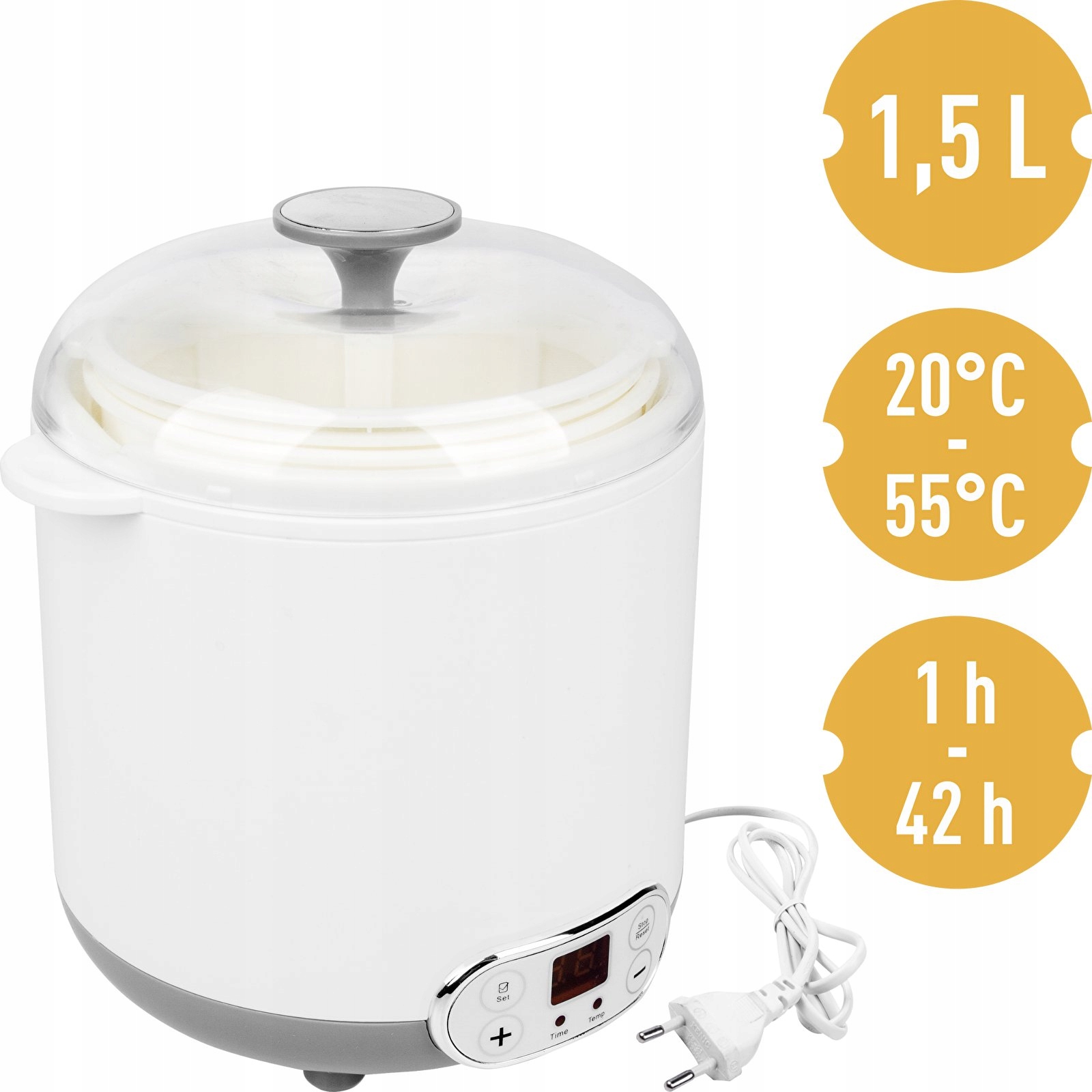 

Jogurtownica z termostatem1,5l własny Ser jogurt