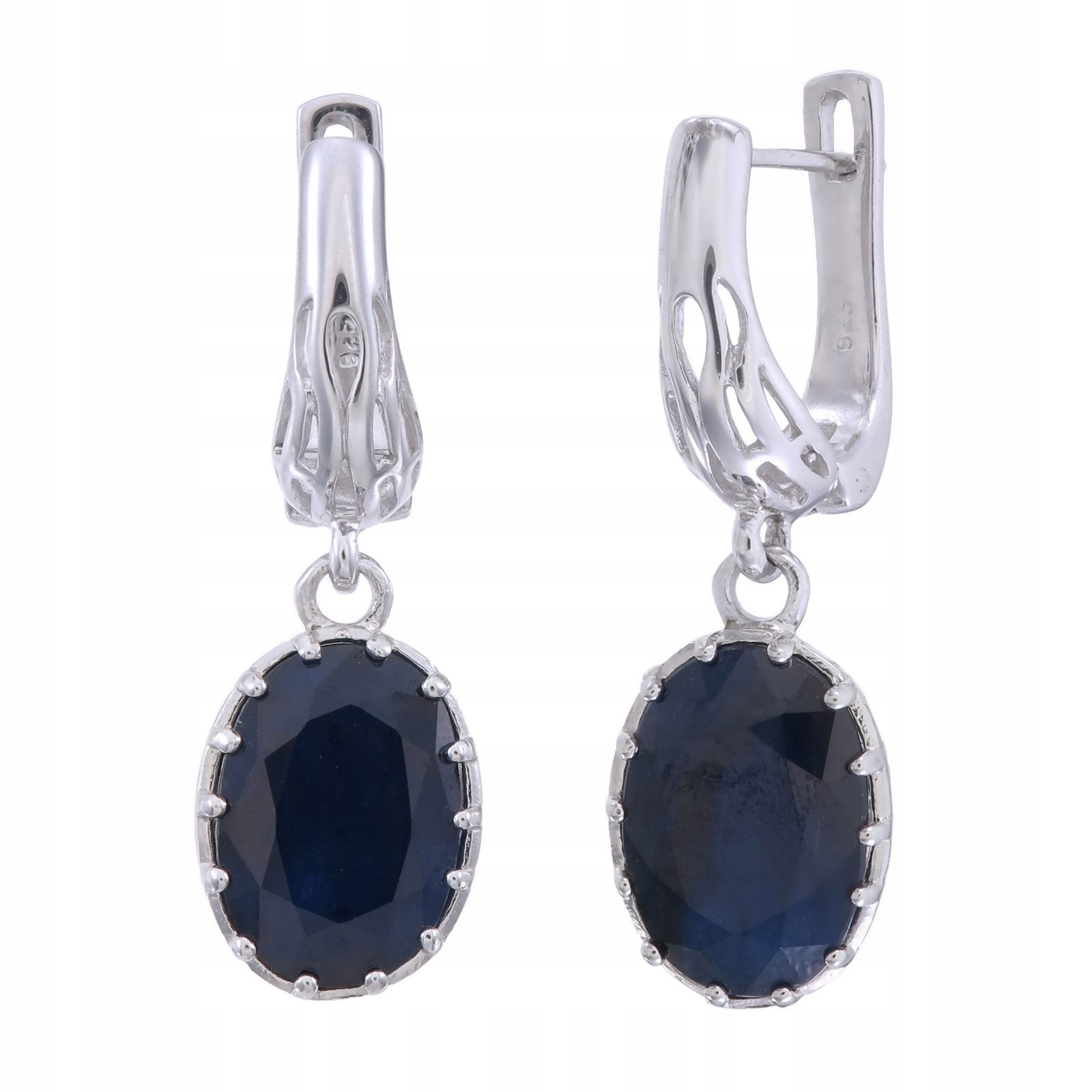 Stříbrné náušnice Ag 925 Modrý safír 3458-E-BS-WP
