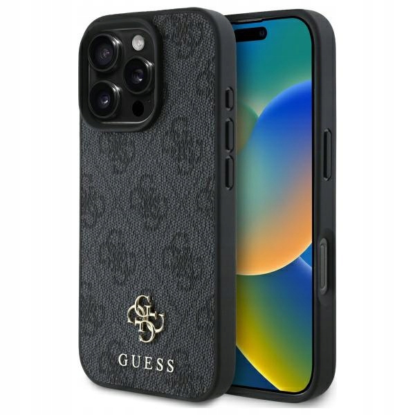 Etui Guess 4G Small Classic MagSafe do iPhone 16 Pro, czarne
