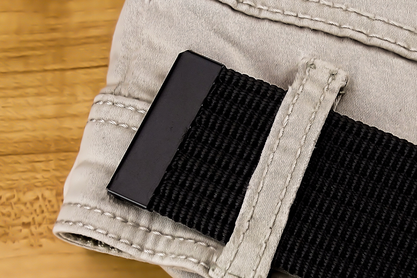 GRACIO Jednokolorowy Męski Pasek PARCIANY Krótki Kolor czarny