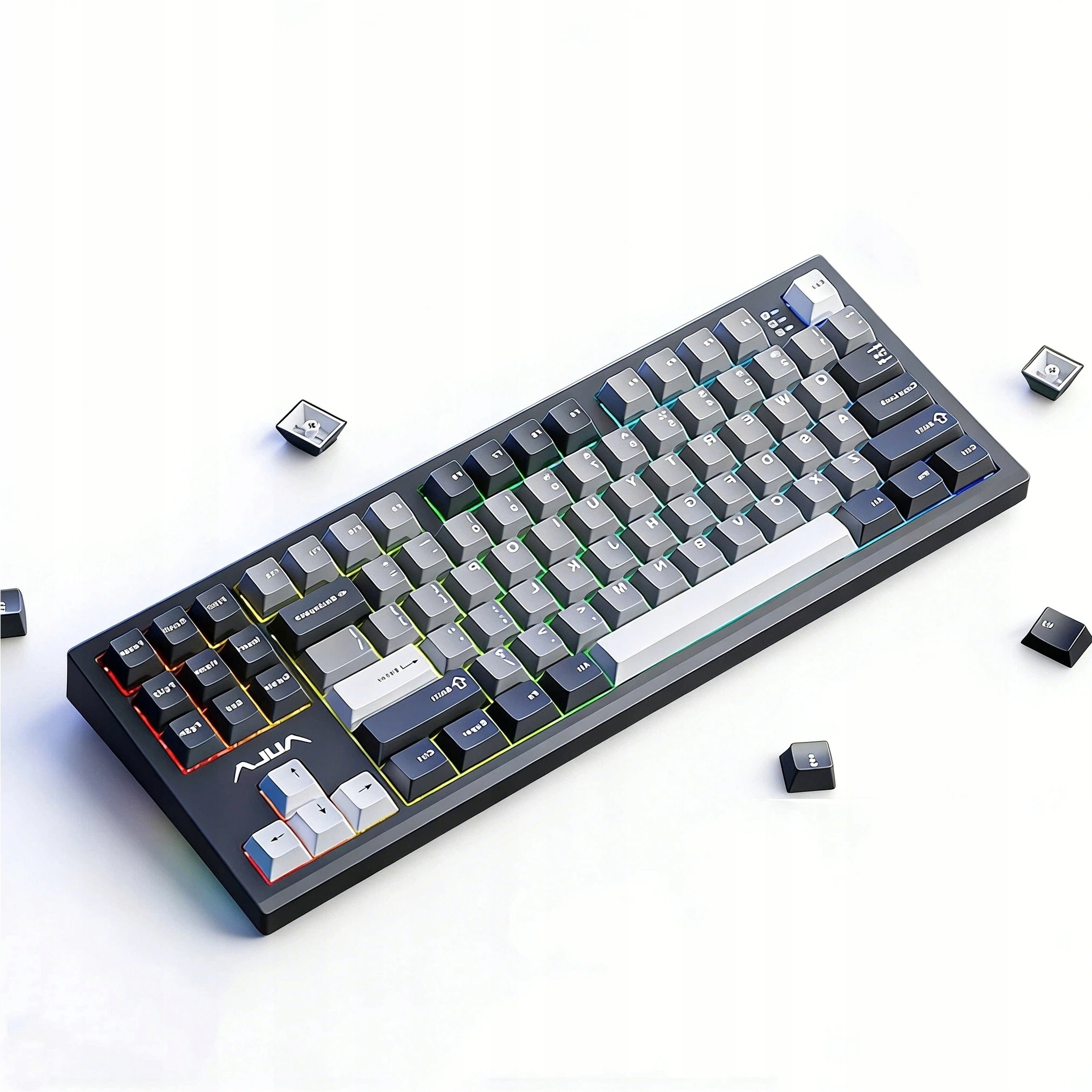 Mechanická Klávesnice 2.4 G Usb Bt S87 Pro Černý Led Pro Hráče