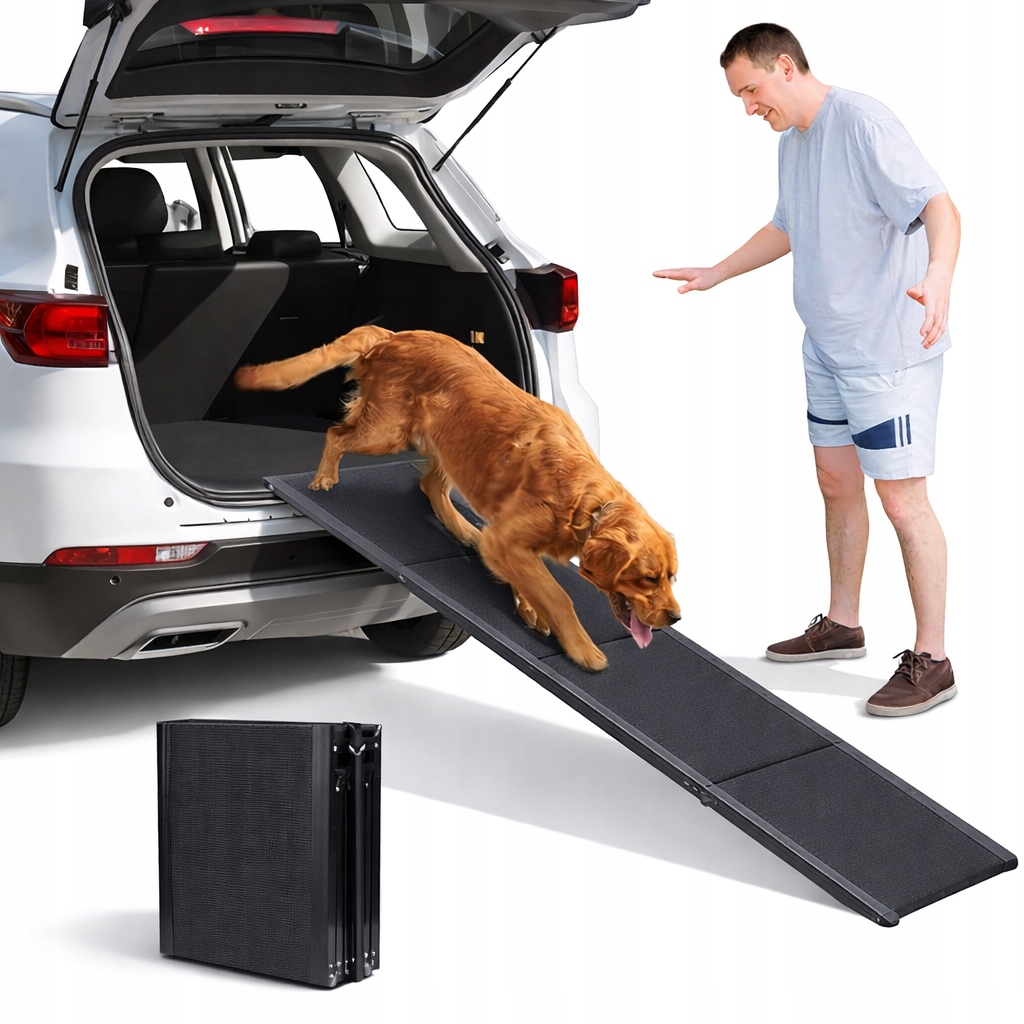 Levně automobilová pro psy, skládací rampa pro psy, protiskluzová, hmotnost 70 kg