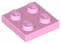 

Lego 3022 Płytka 2x2 różowa jasna Nowa (1g)
