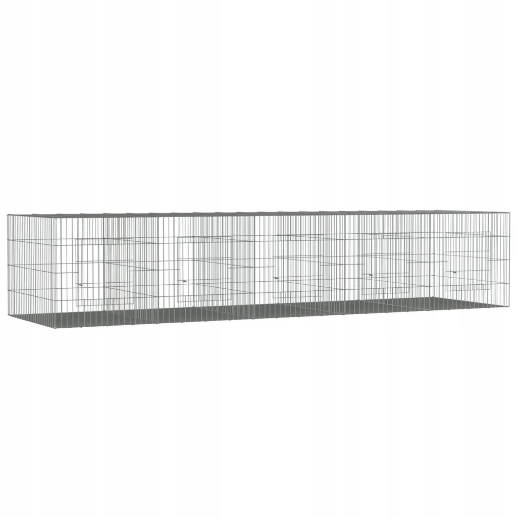 Levně vidaXL Klec pro králíka, 5 panelů, 273 x 79 x 54 cm, galvanizované železo