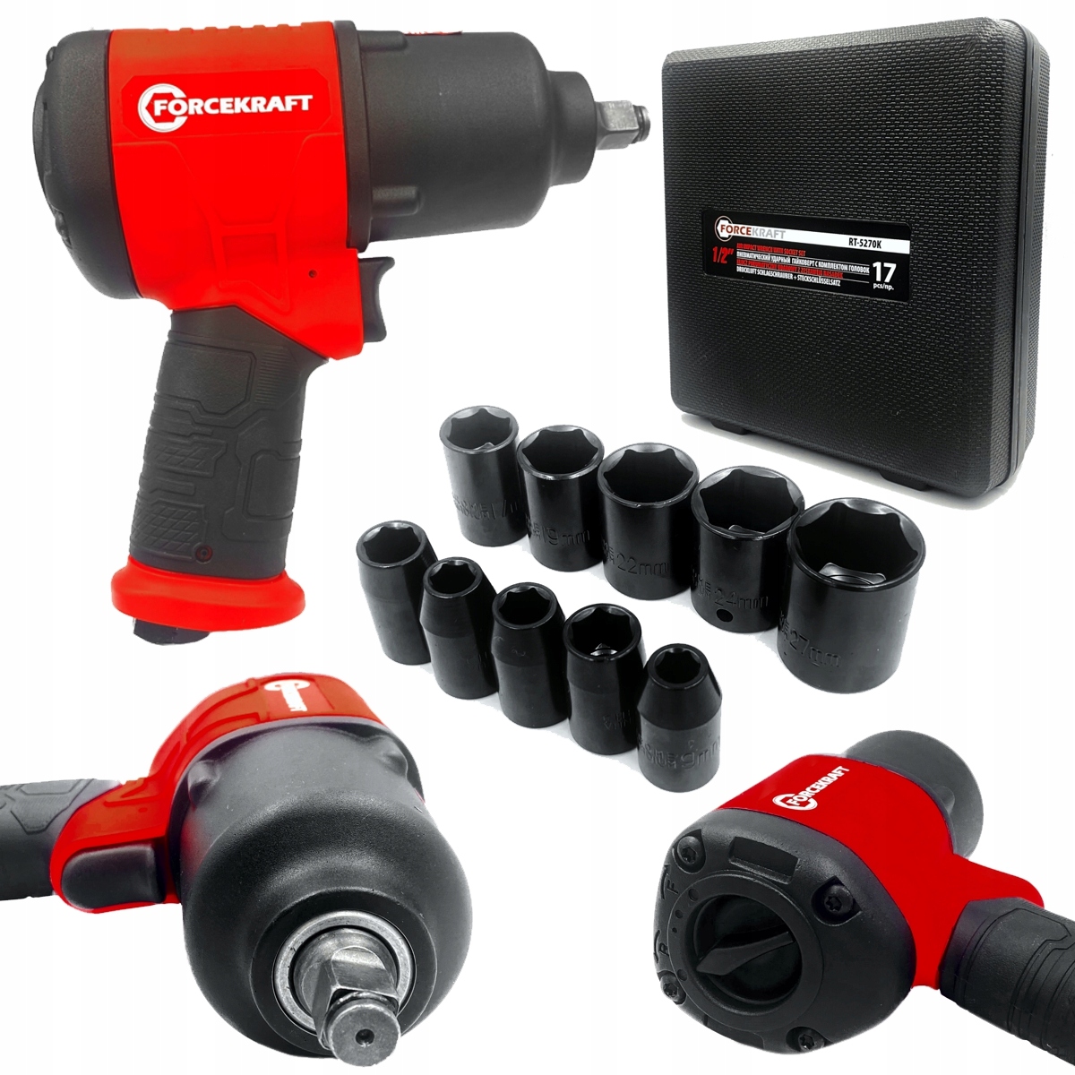 Pneumatický skrutkovač Twin Hammer 720HM 1/2'' s nástavcami