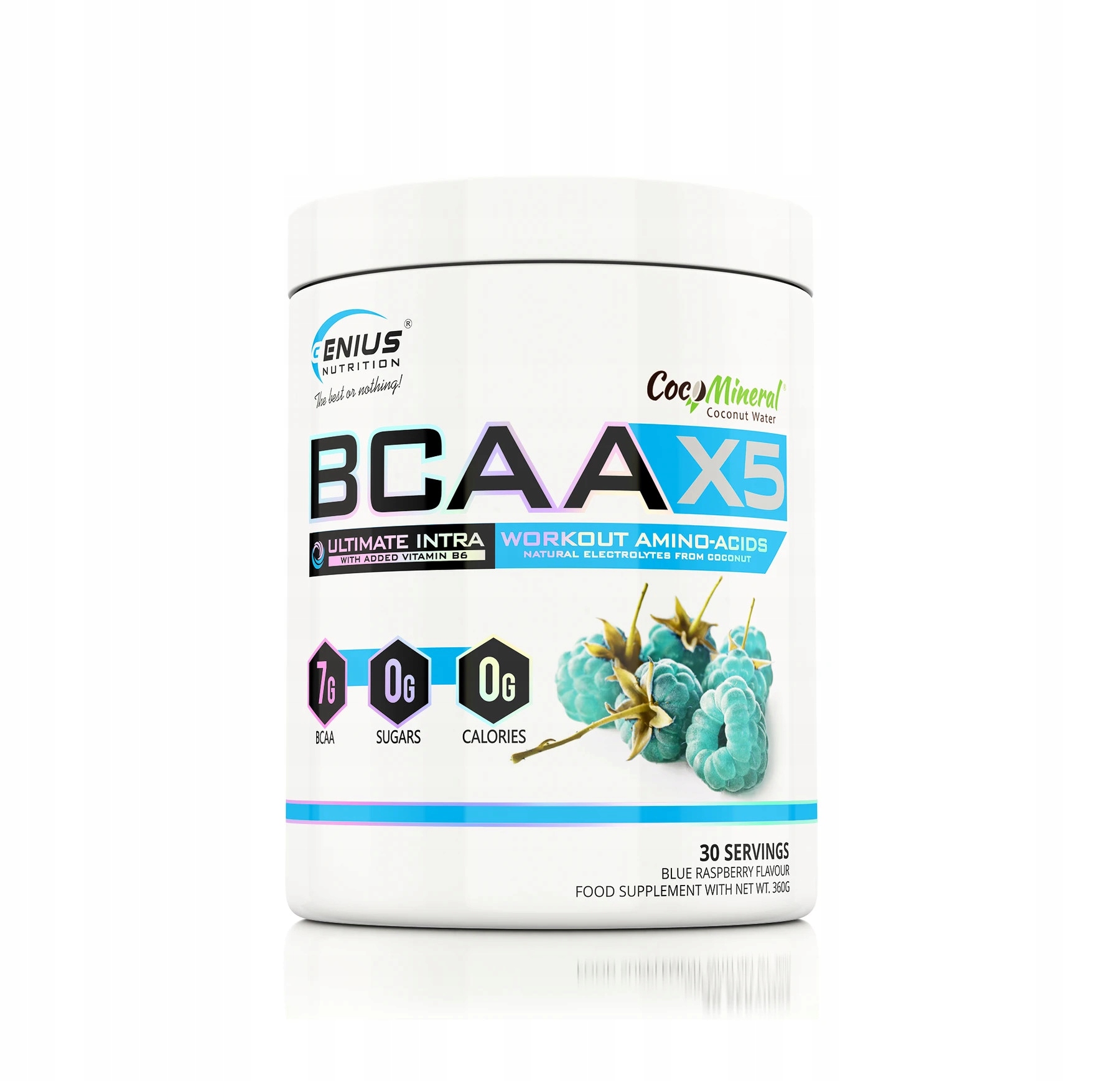 Genius Bcaa X5 360g 2:1:1 glutamin Modrý Mal
