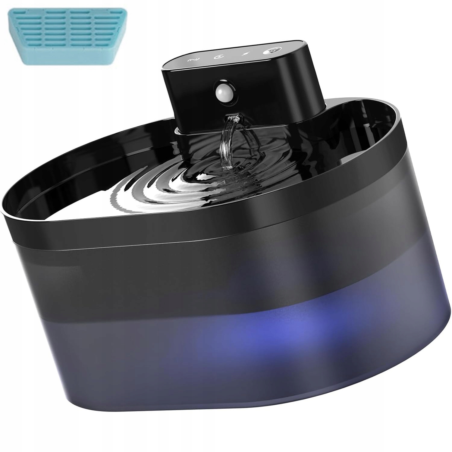 Levně Bezdrátová fontána pro kočky 2,2 l s pohybovým senzorem a dobíjecí baterií 2600 mAh