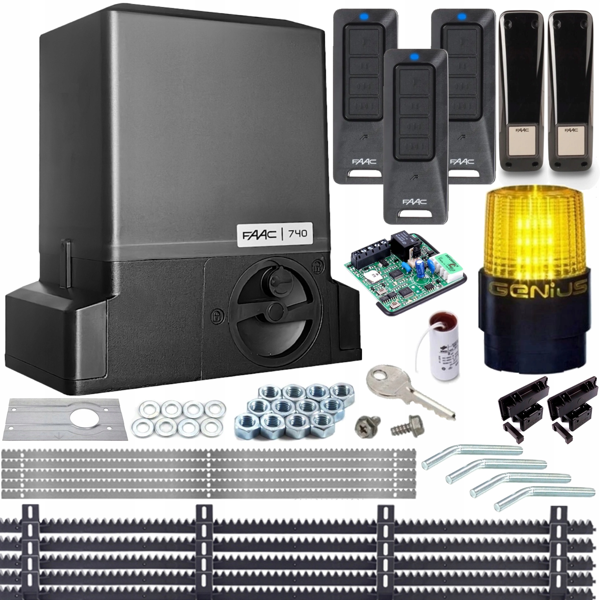 Sada Delta2 Faac 740 3x Ovladač 868 Lampa 5x Lišta