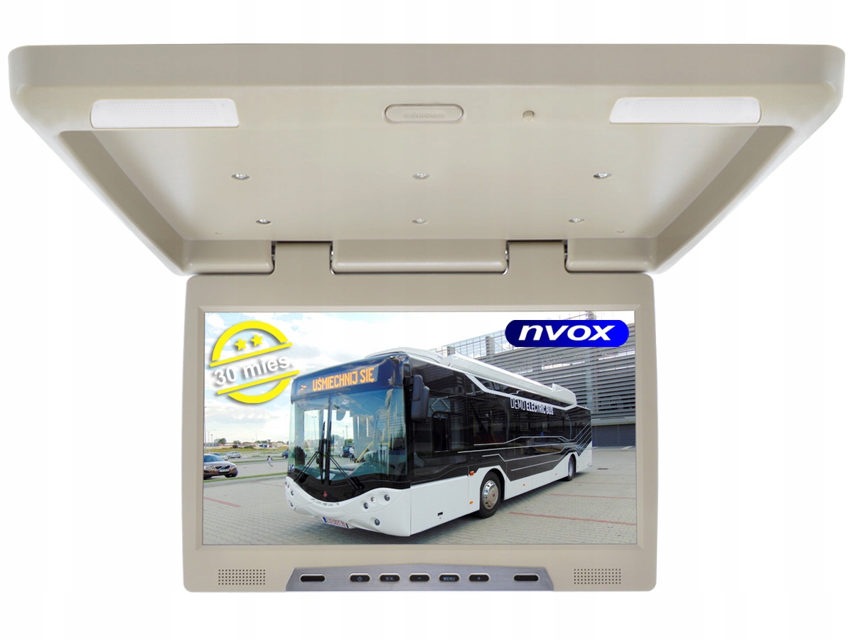 NVOX MONITOR PODSUFITOWY 20 " CALI PODWIESZANY ROZKŁADANY DO SAMOCHODU 12V