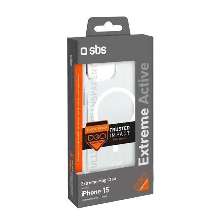 Etui Sbs D3O MagSafe do iPhone 15 przezroczyste Sbs
