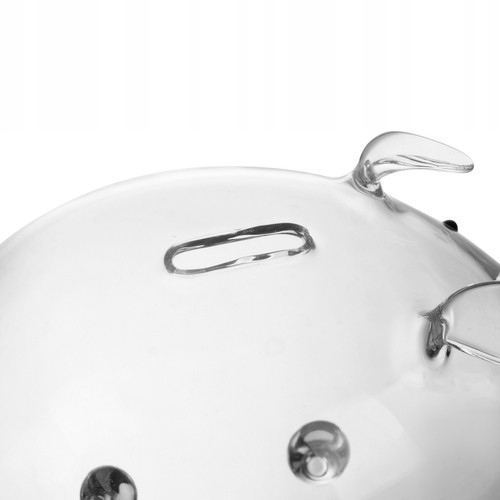 ŚWINKA duża SKARBONKA Monet Banknotów SZKLANA Kolor przezroczysty