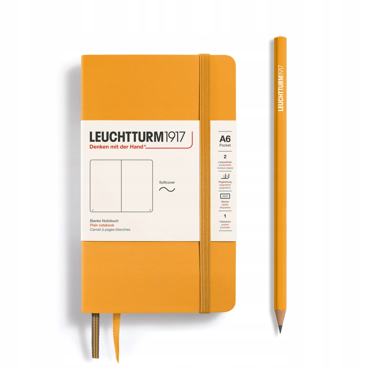 Notatnik Leuchtturm1917 Pocket A6, miękka oprawa, gładki, Rising Sun