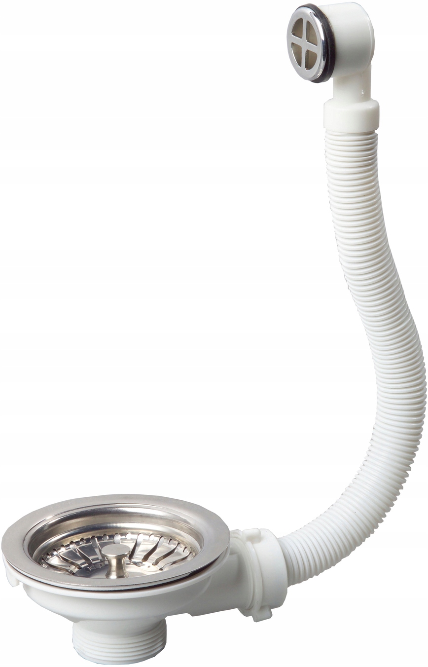 Spust syfonu zlewu fi 90 mm z przelewem okrągłym