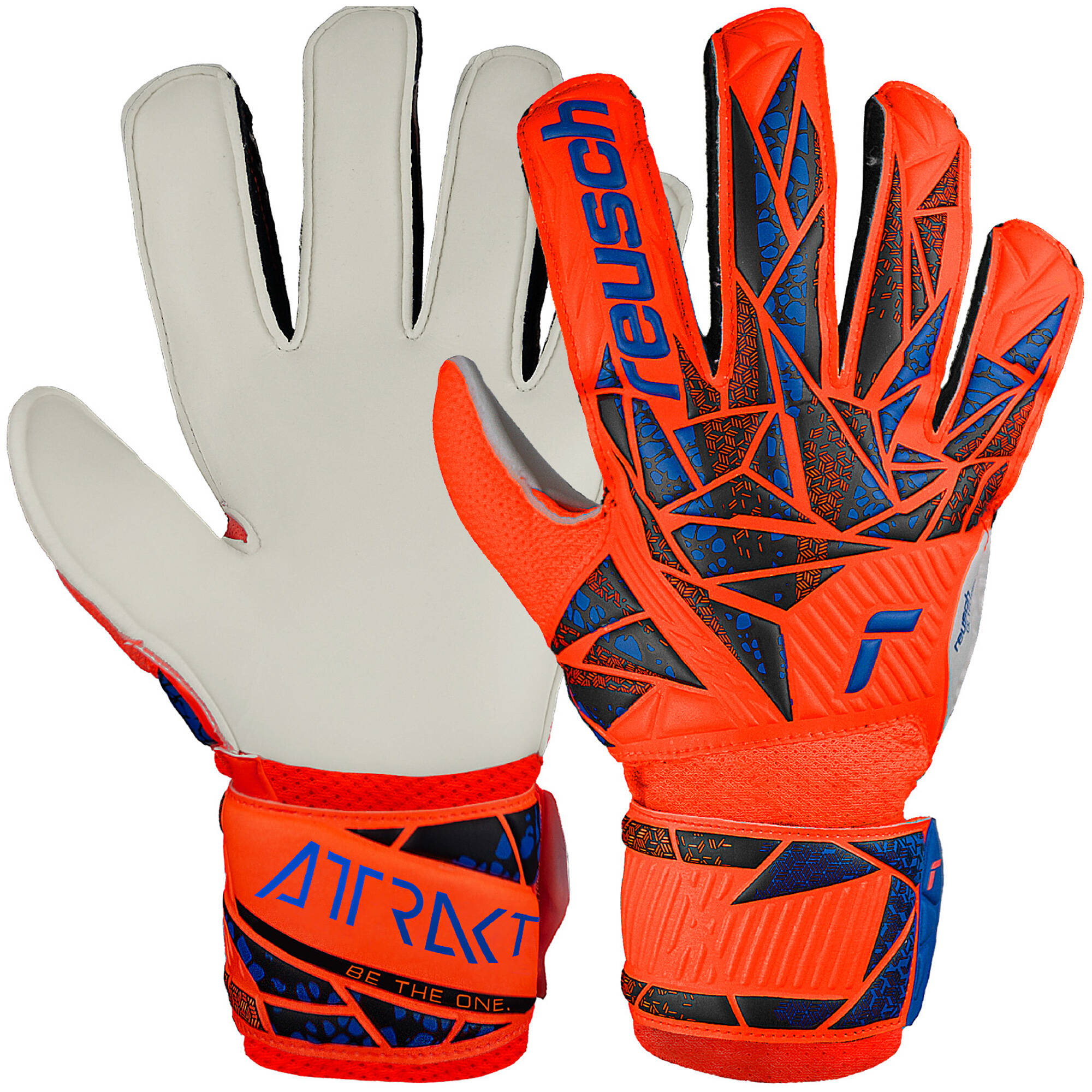Reusch Rękawice Bramkarskie Attrakt Solid Junior Usztywnienia Orange 7,5