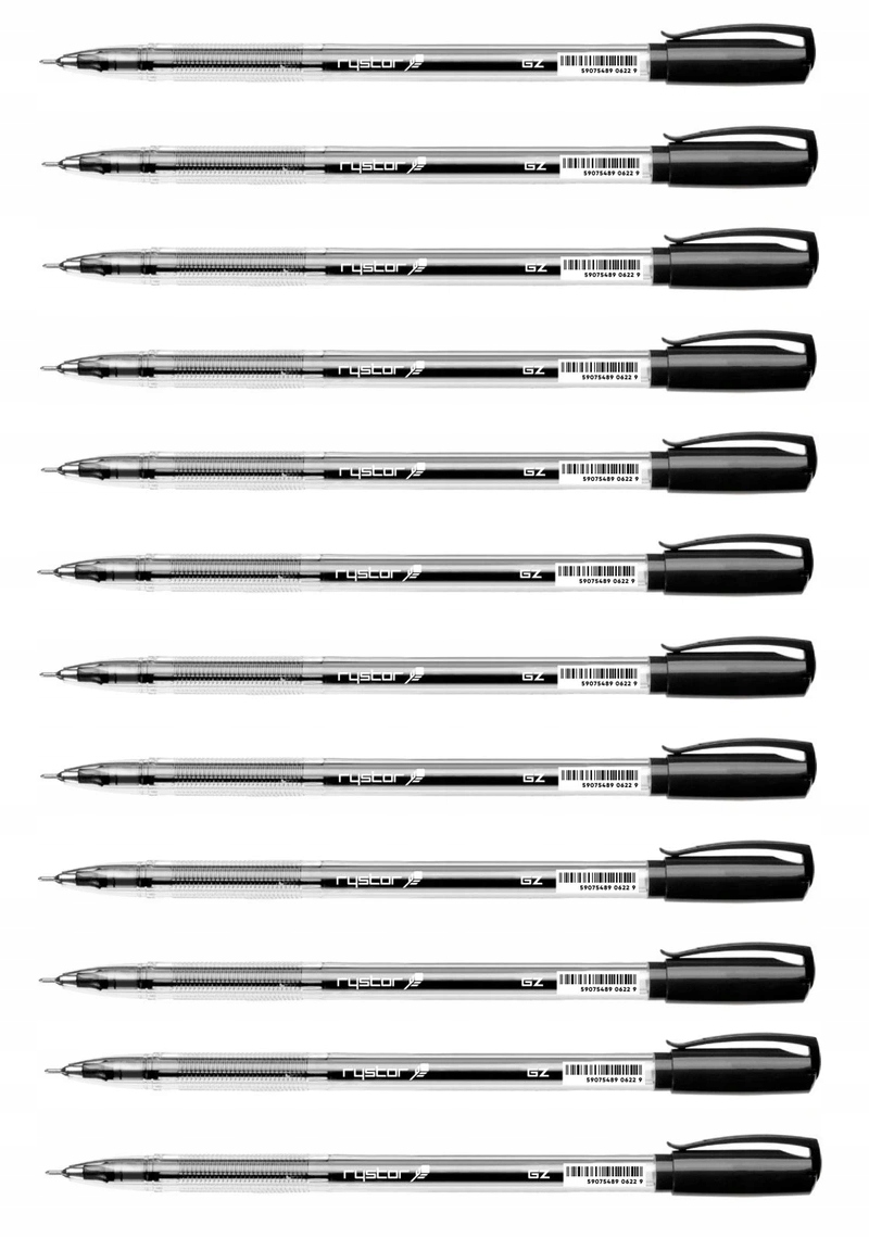 

Długopis Pióro Żelowe Rystor GZ-031 Czarne x 12