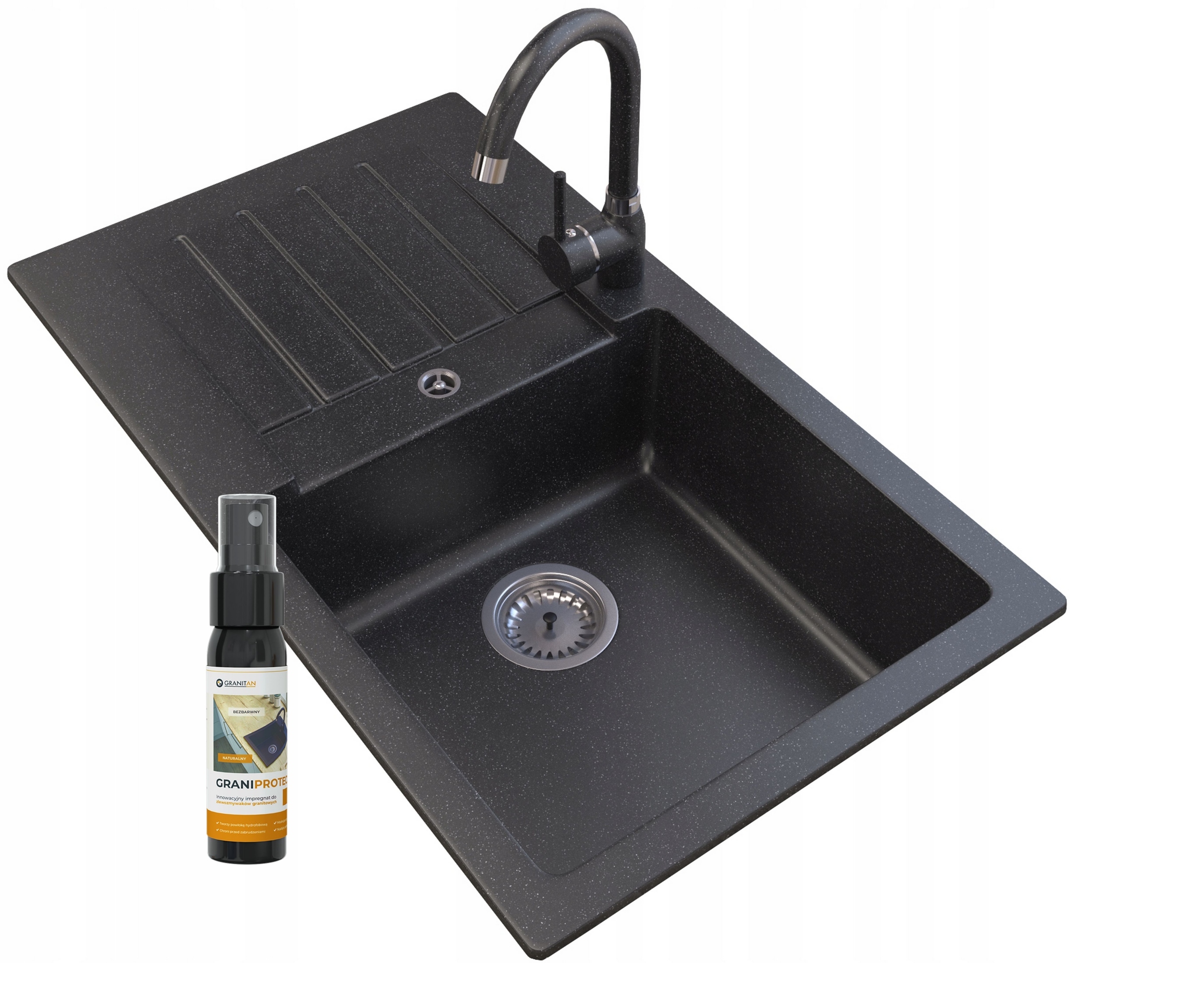 

Zlew Zlewozmywak Granitowy Trix +bateria +syfon