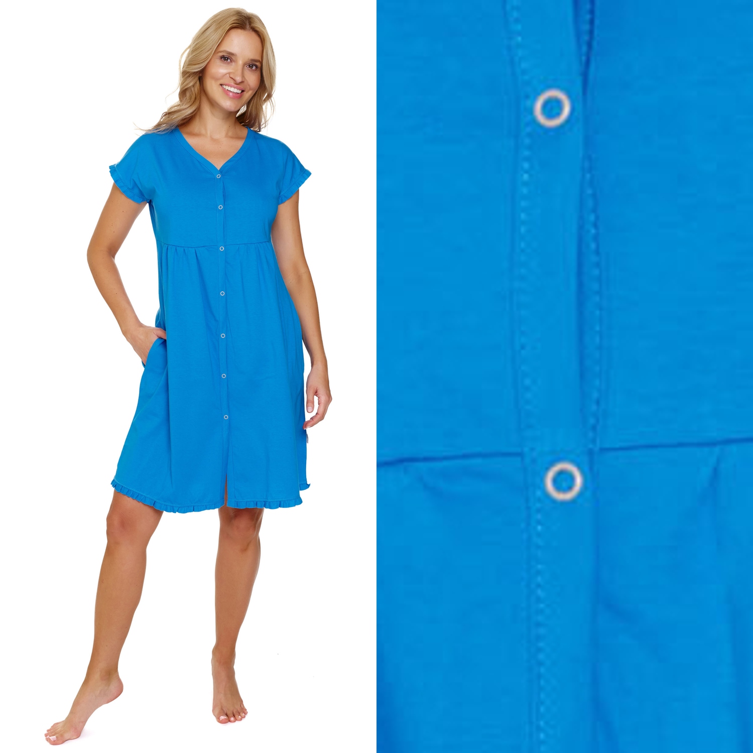 noční Doctornap Tcb 9600 ocean blue bavlněná s kapsami, velikost S