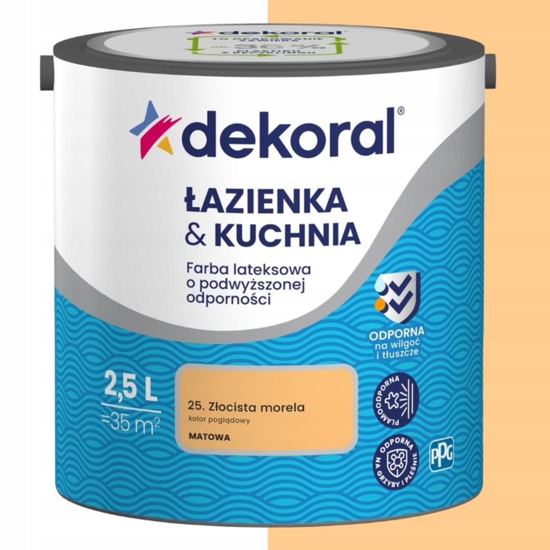 Dekoral Barva Koupelna & Kuchyň 2,5L Zlatá Meruňka