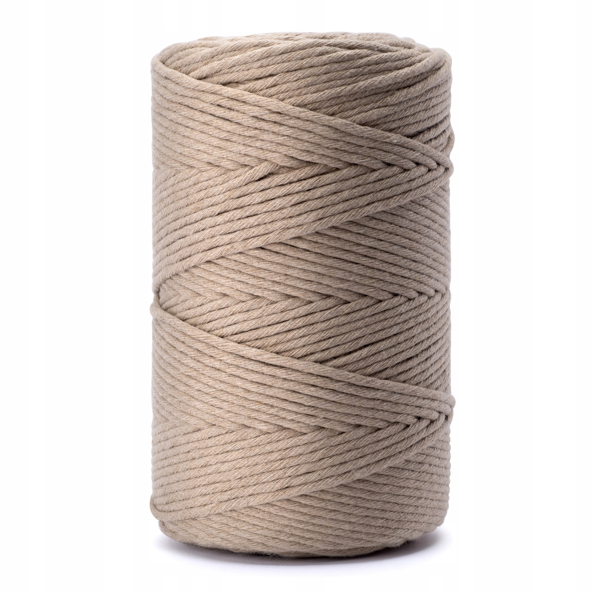 Sznurek bawełniany do makramy dark beige 3mm 100m