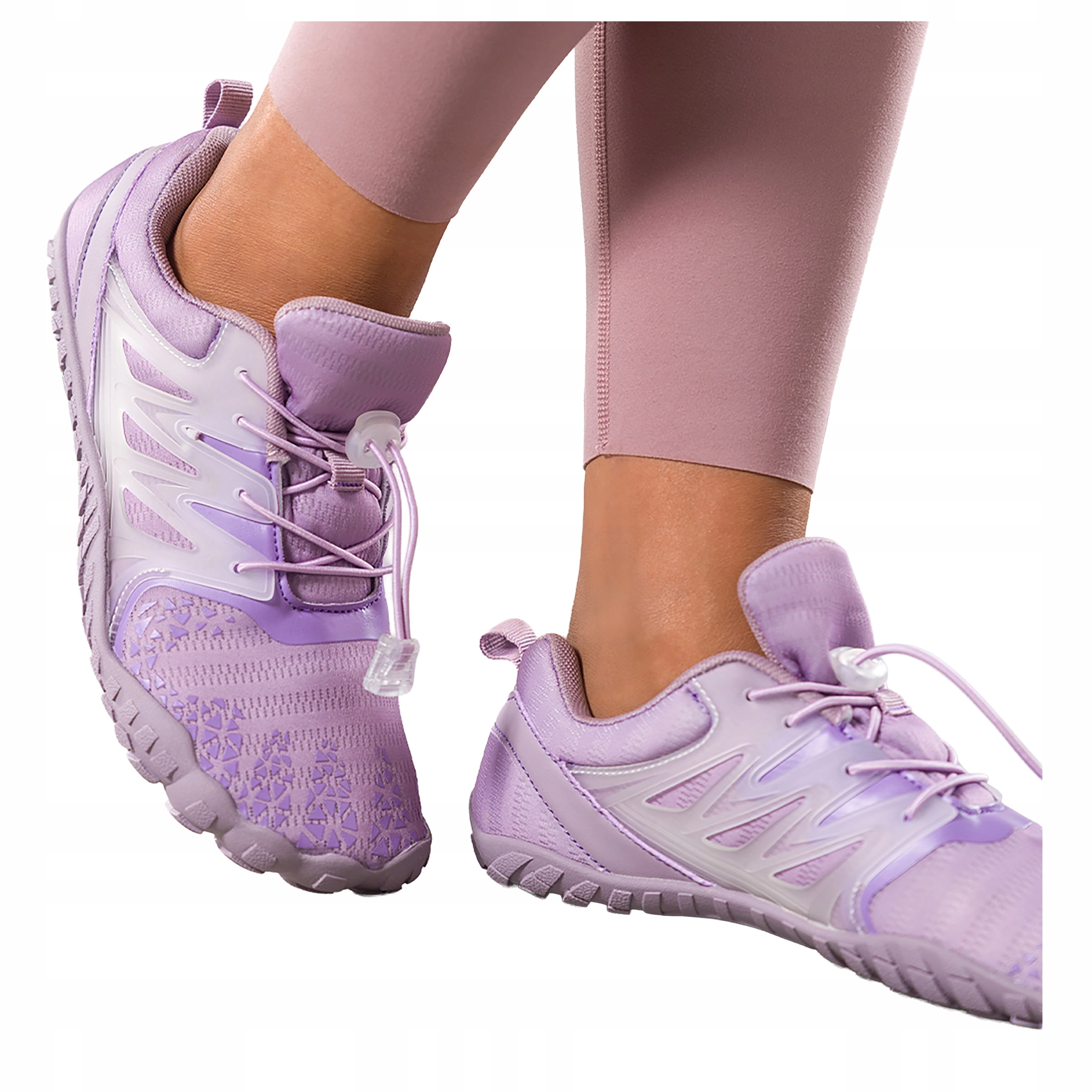 Fialové dámské sportovní boty do vody na fitness, šněrovací Barefoot, velikost 36