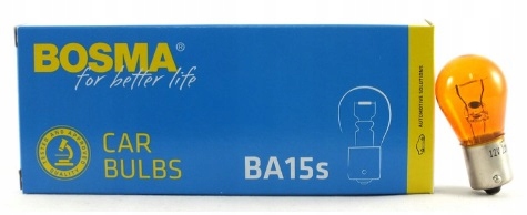 

10X Żarówka 12V 21W BA15s 25x47mm pomarań. Bosma