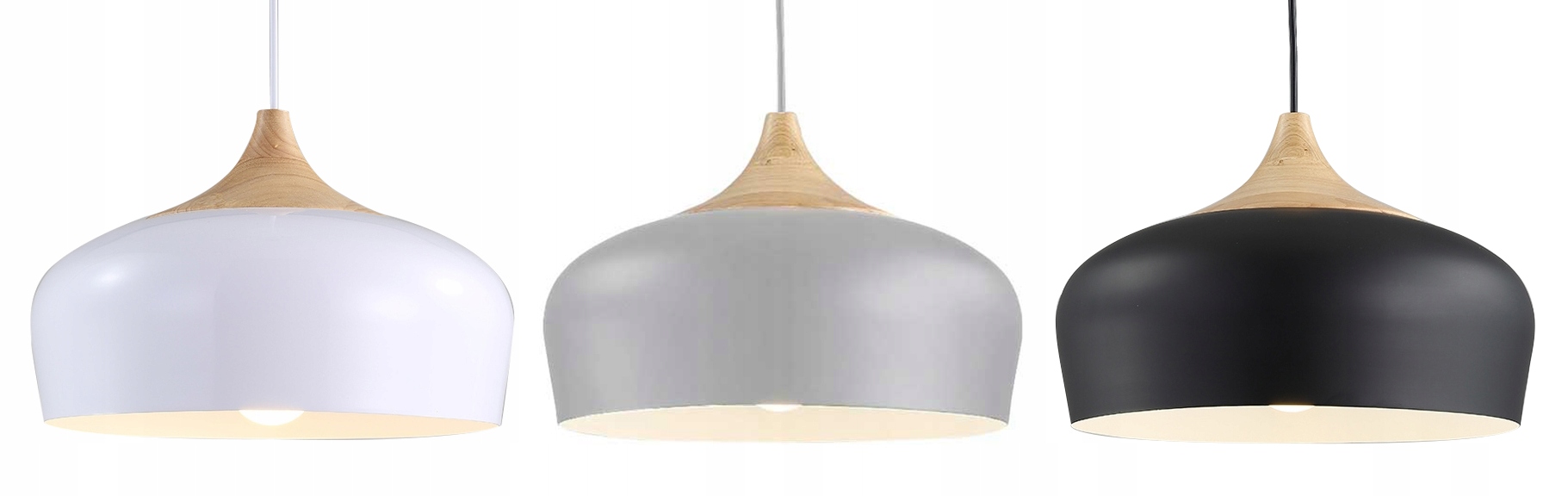 LAMPA WISZĄCA NOWOCZESNA BARI DREWNO DUŻA WHITE Rodzaj gwintu E27