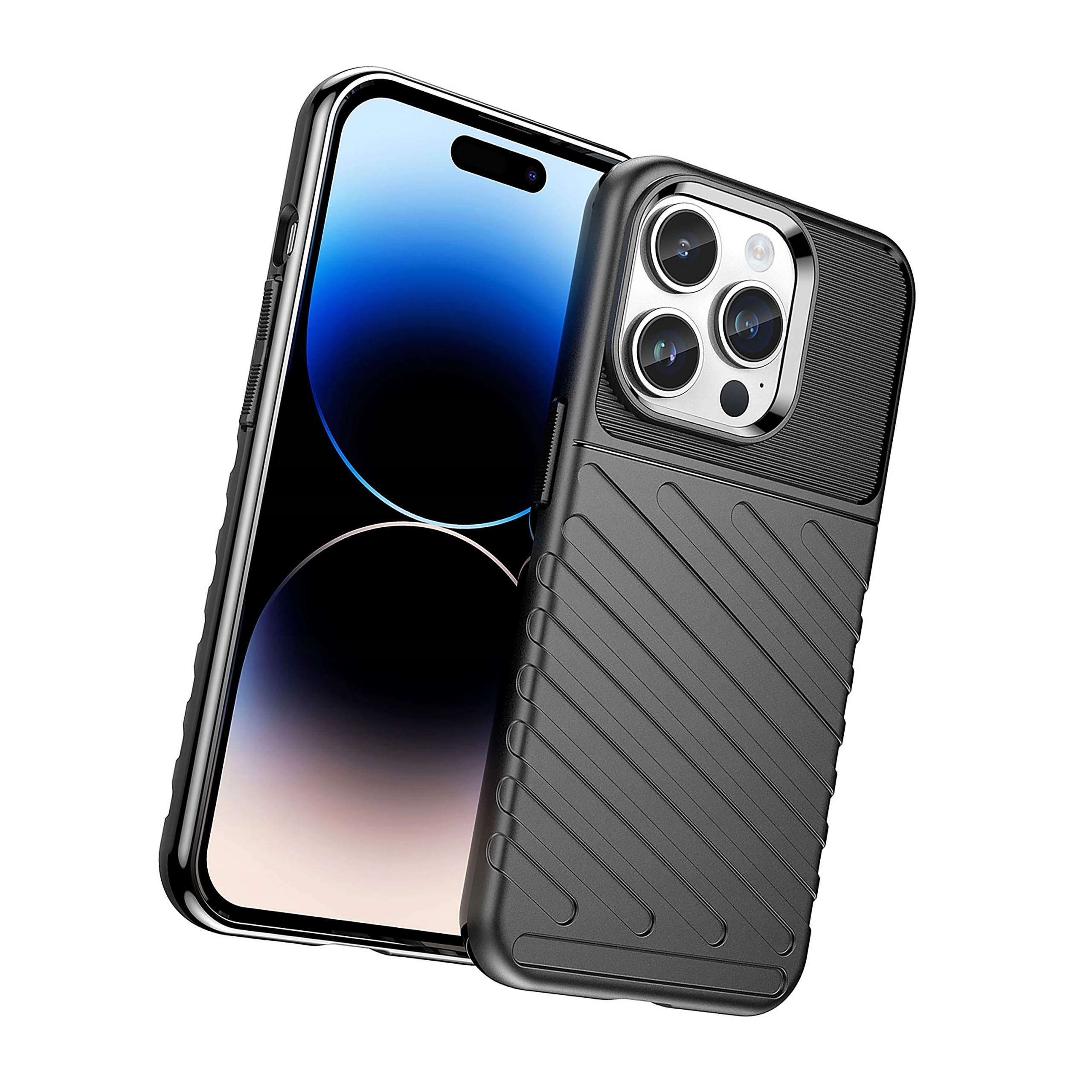 Thunder Case etui iPhone 14 Pro Max pancerny pokrowiec czarny