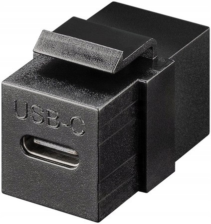 Złącze Keystone przedłużenie kabla Usb-c czarne