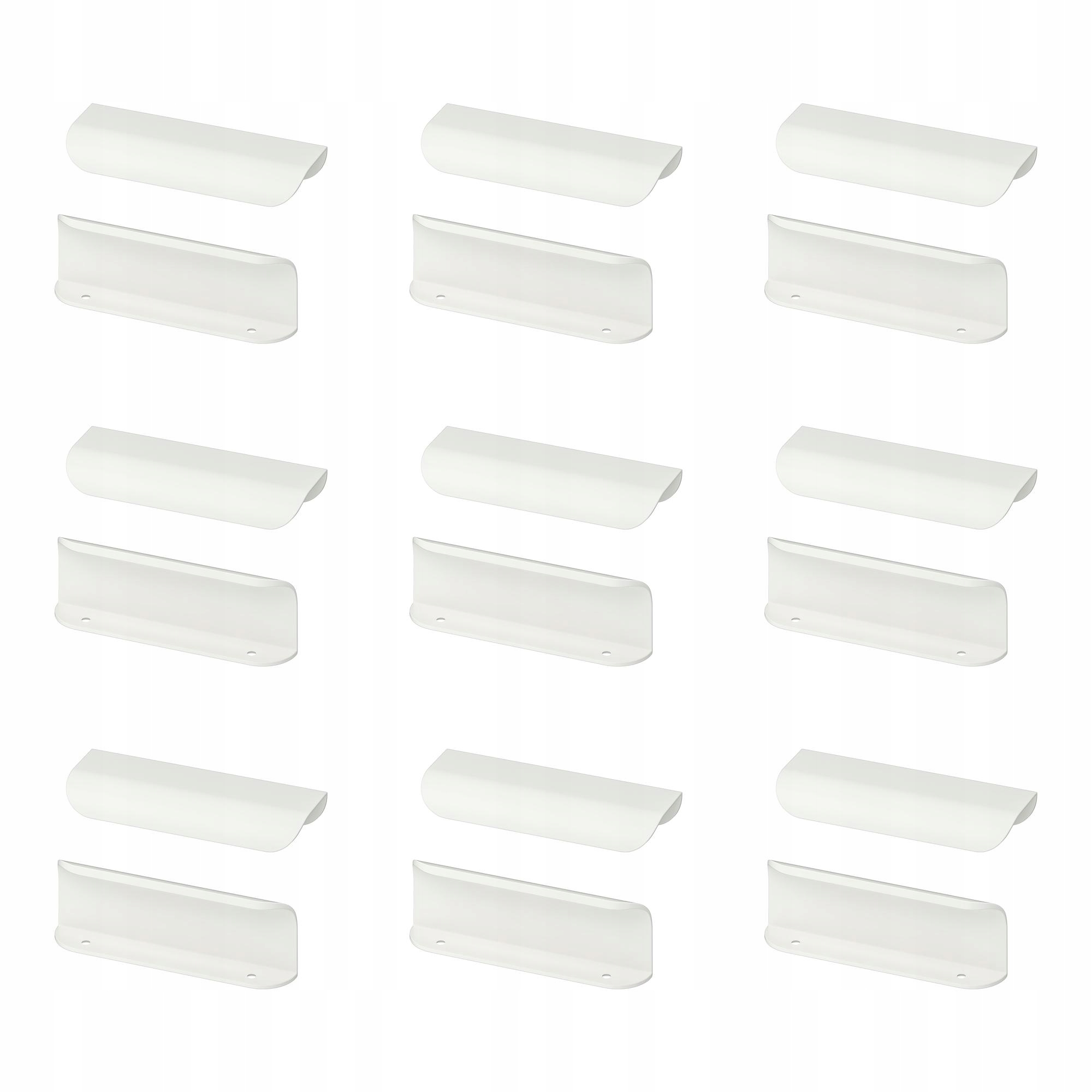 9 ks Držák Billsbro bílý 120 mm, minimalistický design