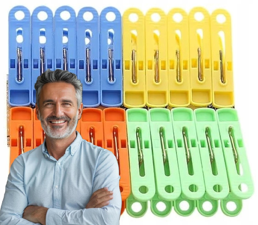 Kolíčky Na Prádlo Sponky Na Prádlo Žabky Barevné Kulaté 20 Ks