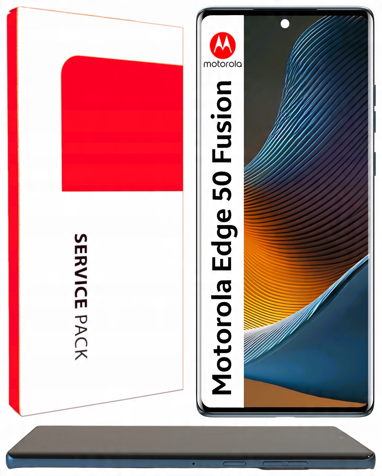 LCD displej pro Motorola Edge 50 Fusion Originál Zila Rychlá Rámeček Forest Blue