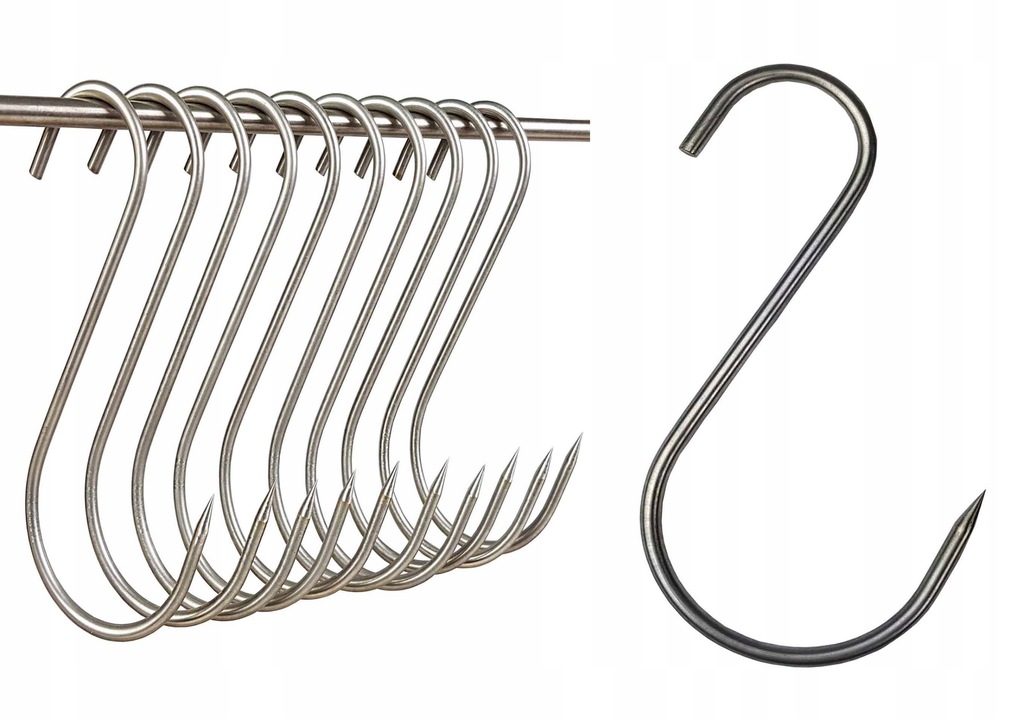 КРЮЧКИ ДЛЯ КОПЧЕНИЯ КОЛБАСНЫХ изделий, КРЮК БОЛЬШОЙ WĘDZARNICZE 4 мм