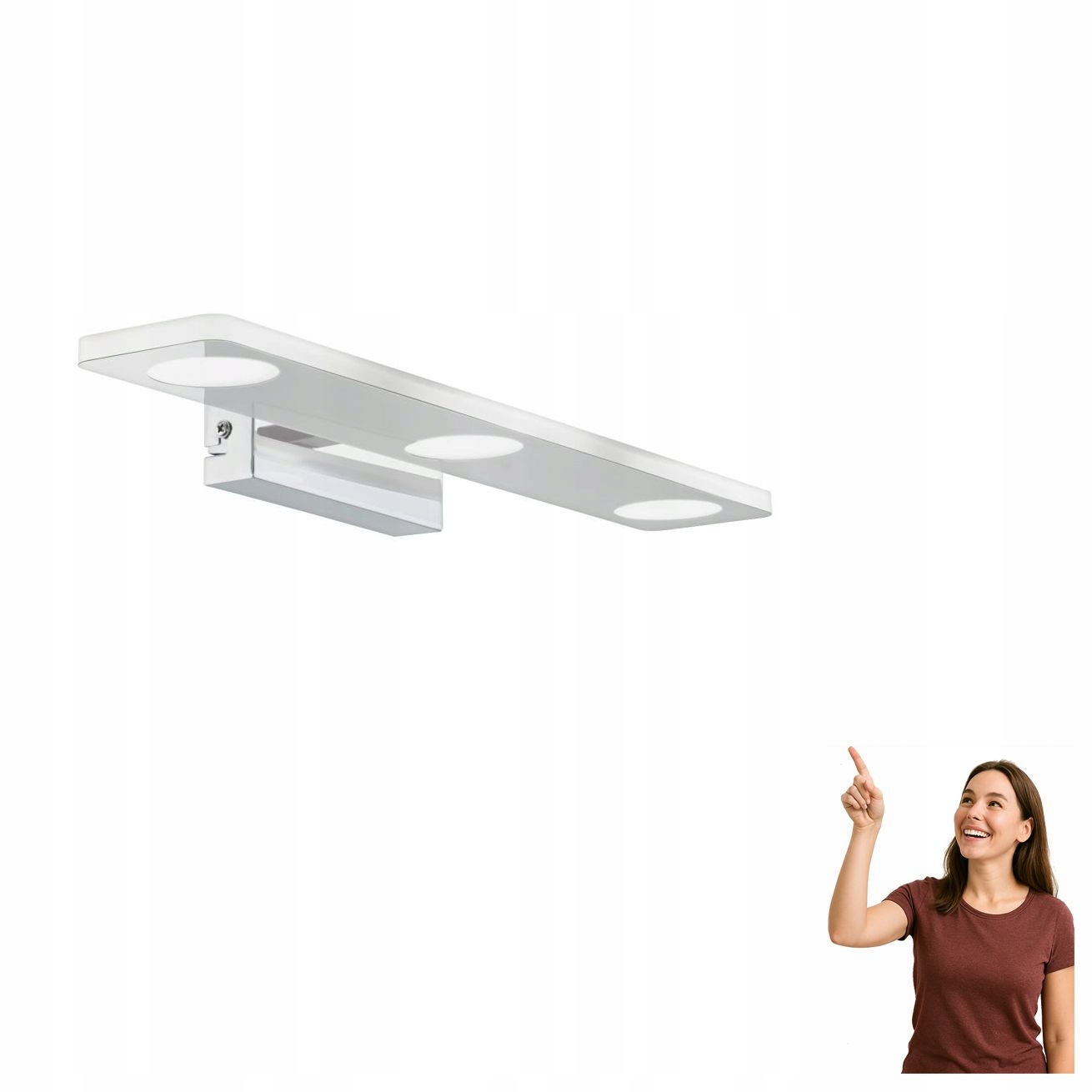 Kúpeľňové nástenné svietidlo nad zrkadlo Led 3x4,5W IP44 Cabus 96937 Eglo