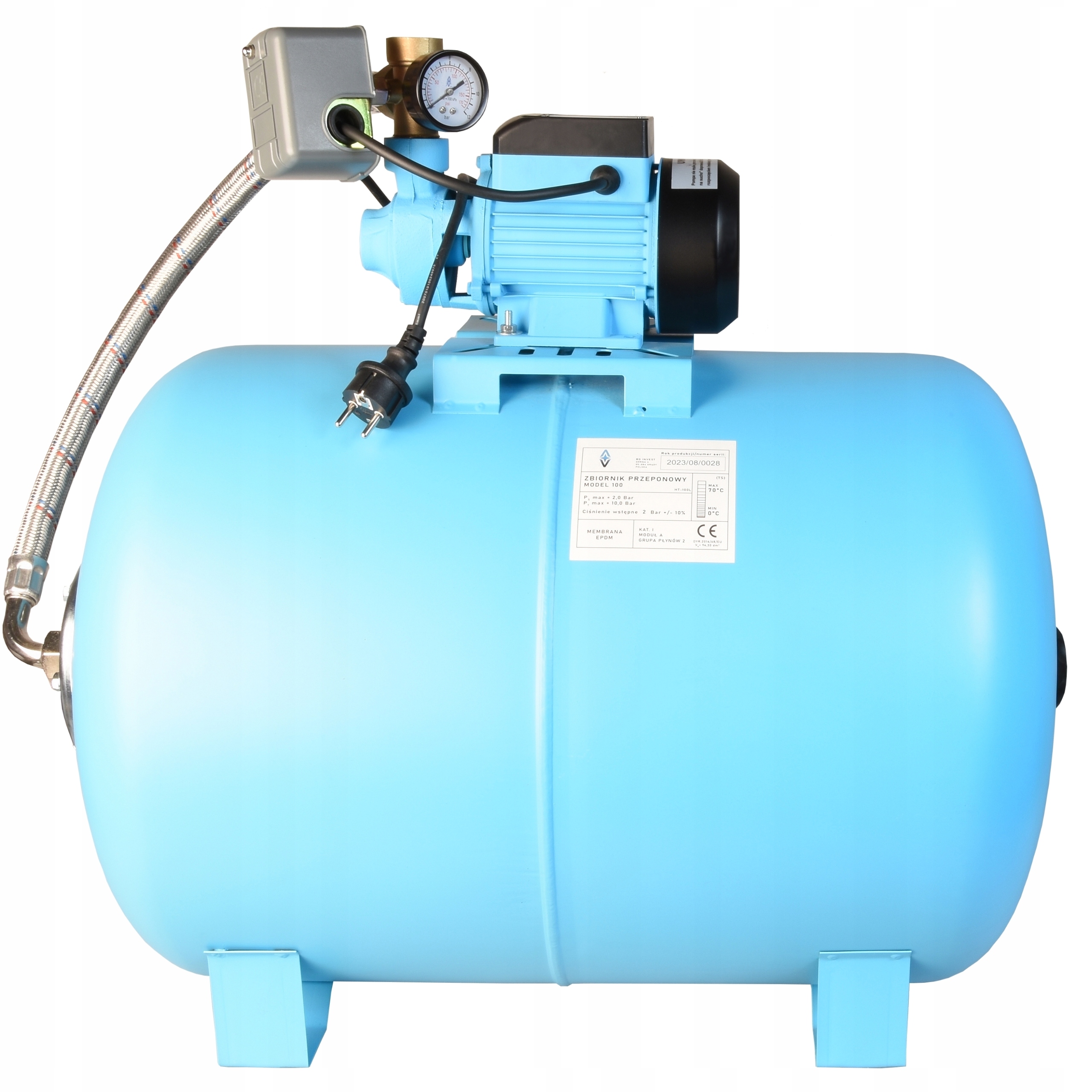 Hydroforová Sada Nádrž Na Vodu 100 L Čerpadlo 370 W 2100 L/h Príslušenstvo Hadica