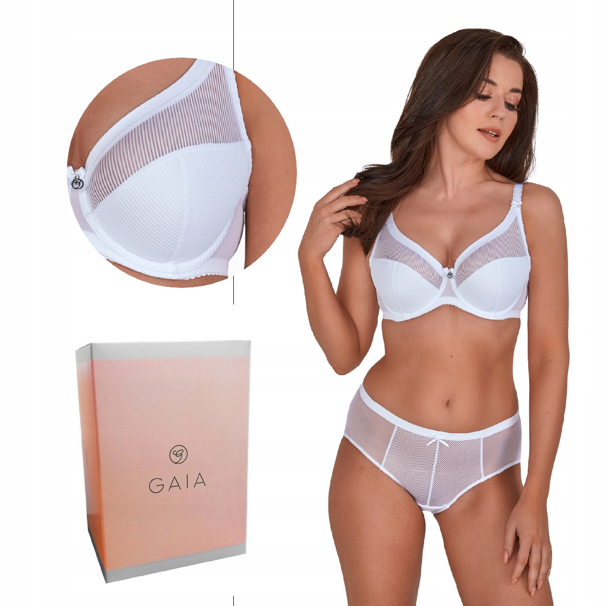 Podprsenka Gaia Semi-soft Sonia 1058 polovyztužená bílá 80D