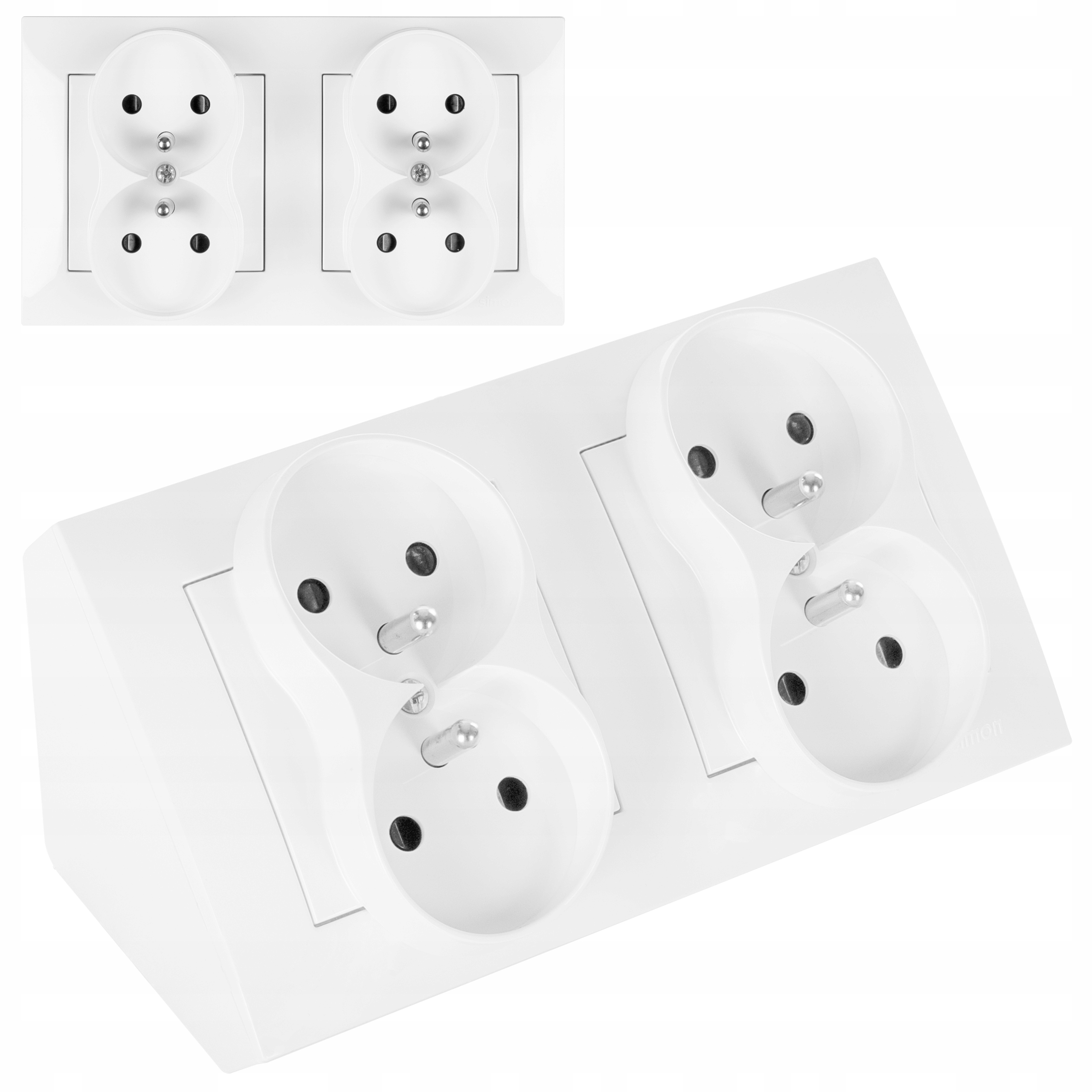 

Simon 54 Gniazdo meblowe narożne blatowe 4GN 230V