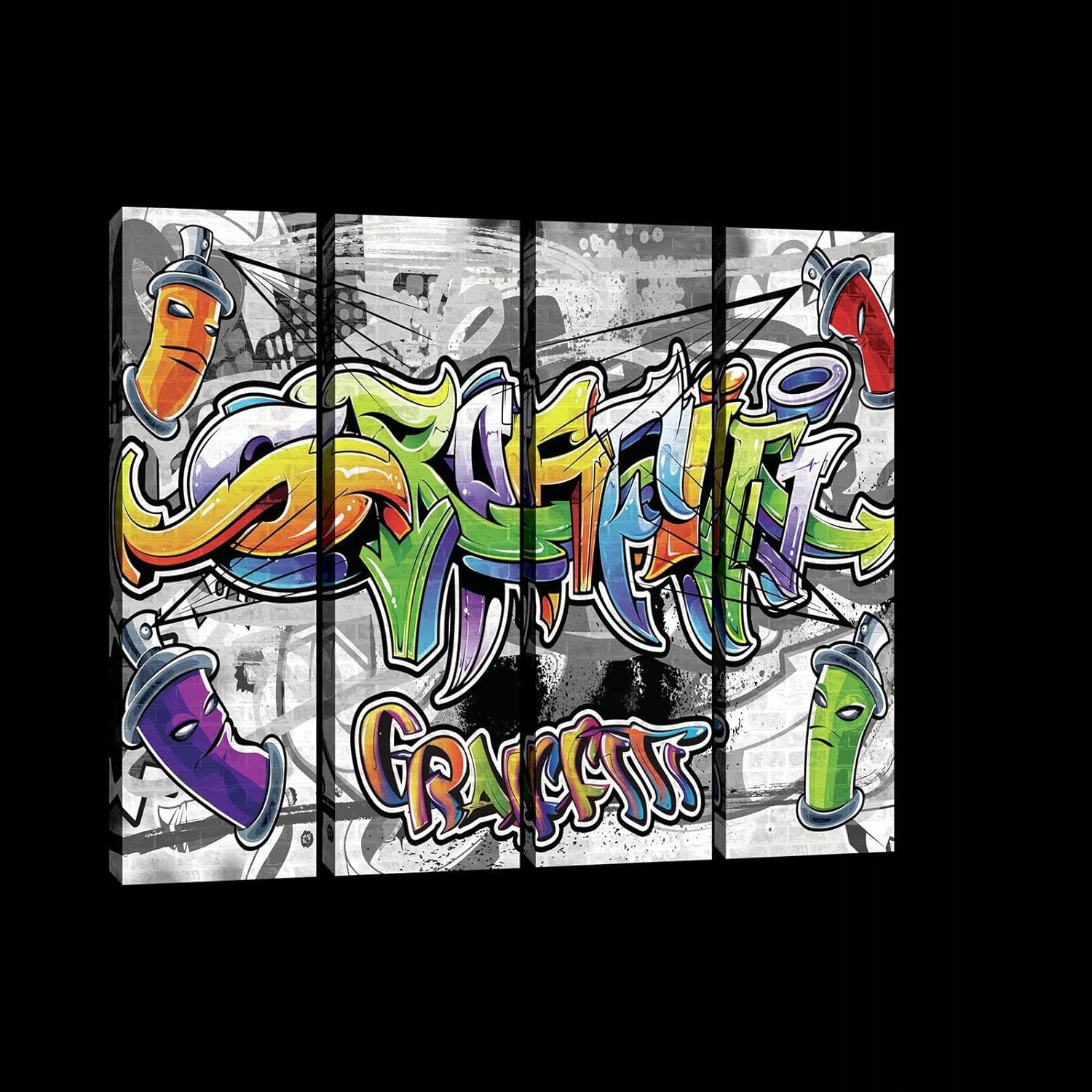 Obraz 120x80 Graffiti street-art mestská kultúra farby dynamika energia